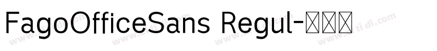 FagoOfficeSans Regul字体转换